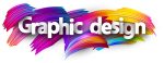 Graphic design image template written on it