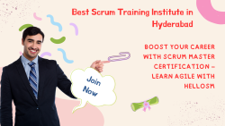 Professional attending online Scrum Master training, symbolizing Agile learning and career advancement with HelloSM.